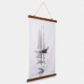 2マストのスクーナー船とドリーバイウィンスローホーマー 吊り下げ型タペストリー (傾斜あり)