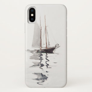 2マストのスクーナー船とドリーバイウィンスローホーマー iPhone X ケース