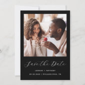 2ミニマルフォトスクリプト黒 セーブザデート (正面)