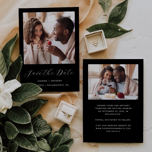 2ミニマルフォトスクリプト黒 セーブザデート