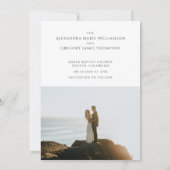 2ミニマル枚の写真を保存して日付招待状カード セーブザデート (裏面)