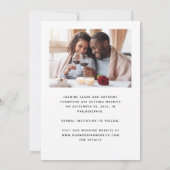 2ミニマル-Photo Boho Arch白黒 セーブザデート (裏面)