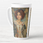 2ミュンチャスタイルアート同人女性 カフェラテマグ (左アングル)