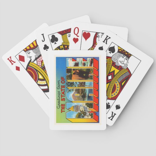 #2メイン州私古いヴィンテージ旅行記念品 トランプ (裏面)