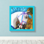 2メリー周馬絵を描2 キャンバスプリント (インサイチュ (ウッドフロア))