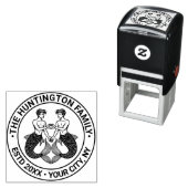 2メルメンメイキングハートサインファミリー名日付開始 セルフインキングスタンプ (インサイチュ)