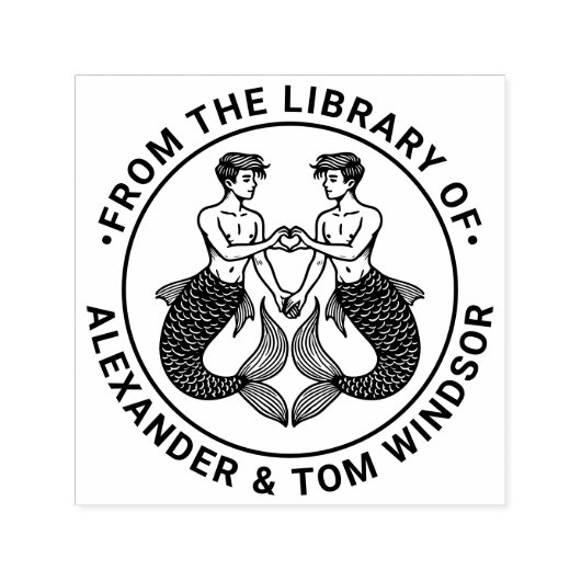 2メルメン作成ハート図書図書名 セルフインキングスタンプ (デザイン)