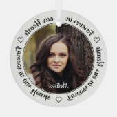 2モダンつのハートで永遠に記念撮影 ガラスオーナメント (裏面)