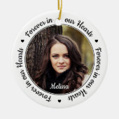 2モダンつのハートで永遠に記念撮影 セラミックオーナメント (正面)