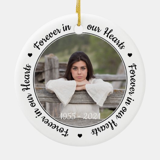 2モダンつのハートで永遠に記念撮影 セラミックオーナメント (裏面)