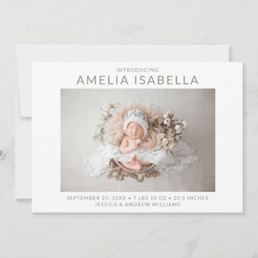 2モダンフォトガール誕生 案内状 (正面)