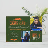 2モダンフォトグリーンとオレンジのグラード発表 案内状 (スタンド正面)