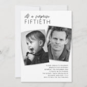 2モダンフォトサプライズ50th誕生日パーティー 招待状 (正面)