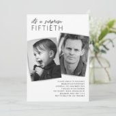 2モダンフォトサプライズ50th誕生日パーティー 招待状 (スタンド正面)