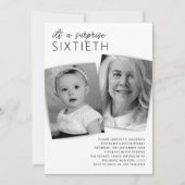 2モダンフォトサプライズ60th誕生日パーティー 招待状 (正面)