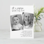 2モダンフォトサプライズ60th誕生日パーティー 招待状 (スタンド正面)