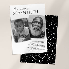 2モダンフォトサプライズ70th誕生日パーティー 招待状