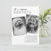 2モダンフォトサプライズ80th誕生日パーティー 招待状 (スタンド正面)