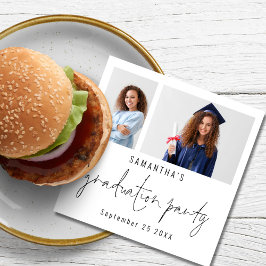 2モダンフォトスクリプト名卒業パーティー スタンダードカクテルナプキン