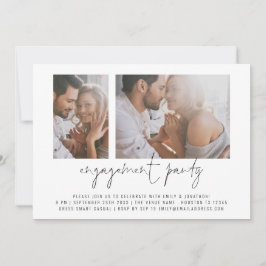 2モダンフォトスクリプト婚約パーティ 招待状