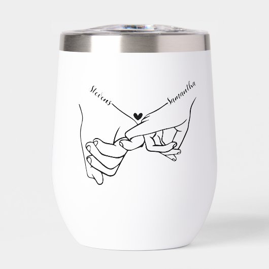 2モダン人の手を握る名前をカスタムする結婚 (正面)