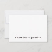 2モダン人ミニマルの感謝の気持ち ノートカード (正面)