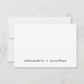 2モダン人ミニマルの感謝の気持ち ノートカード (裏面)