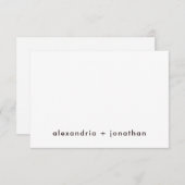 2モダン人ミニマルの感謝の気持ち ノートカード (正面/裏面)