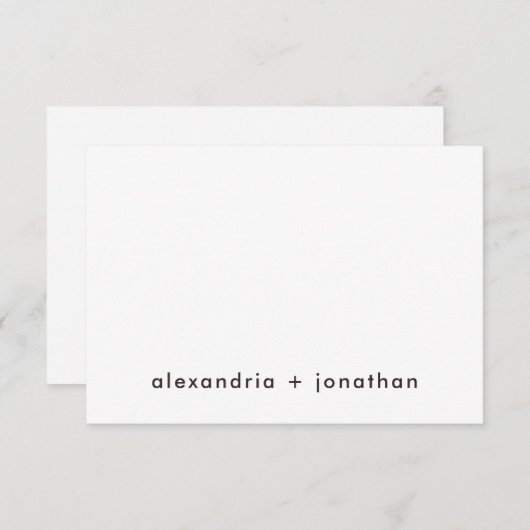 2モダン人ミニマルの感謝の気持ち ノートカード (正面/裏面)