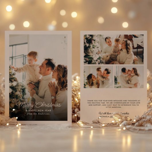 2モダン写真メリークリスマス シーズンカード