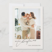 2モダン写真メリークリスマス シーズンカード (正面)