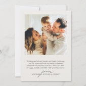 2モダン写真メリークリスマス シーズンカード (裏面)