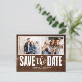 2モダン枚の写真の濃い木が日付を救う 案内ポストカード (スタンド正面)