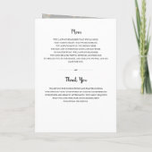 2モダン枚の写真を愛する思い出葬プログラム プログラム (裏面)