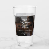 2モダン枚の写真フリー飲み物の結婚式の日付を保存 タンブラーグラス (正面)