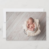 2モダン素朴枚の写真の誕生のお知らせ 案内状 (裏面)