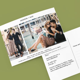 2モダン-ミニマルPhoto日付はがきを保存 ポストカード