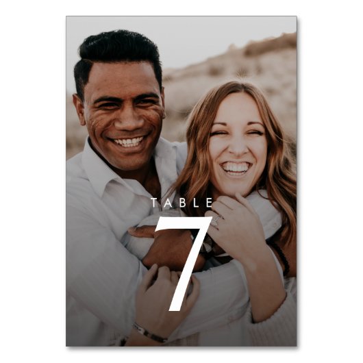 2モダン – 写真結婚の表番号 テーブルナンバー (裏面)