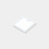 2モノグラムエレガントネイビーブルージオメトリック縁どス ポストイット (アングル)