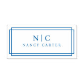 2モノグラム幾何縁ど セルフインキングスタンプ (デザイン)