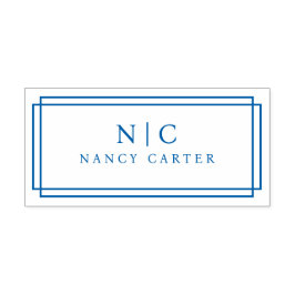 2モノグラム幾何縁ど セルフインキングスタンプ