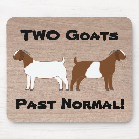 2ヤギ過去ノーマル！- Boer Meat Goats マウスパッド (正面)