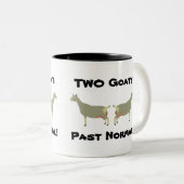2ヤギ過去ノーマル!- Toggenburg乳製品ヤギ ツートーンマグカップ (正面右)
