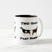 2ヤギ過去標準!-ラマンチャ酪農家 ツートーンマグカップ (正面右)