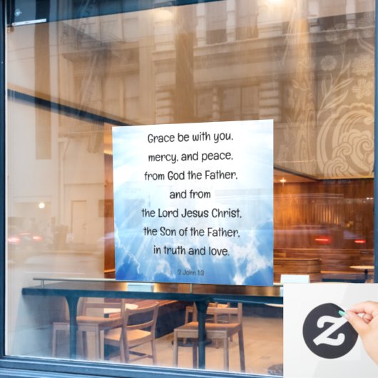 2ヨハネ1:3 ウィンドウサイン (カフェ窓)