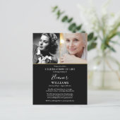 2ライフ葬儀お祝いの写真招待状 案内ポストカード (スタンド正面)