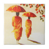 2ラオスの僧侶 タイル (正面)