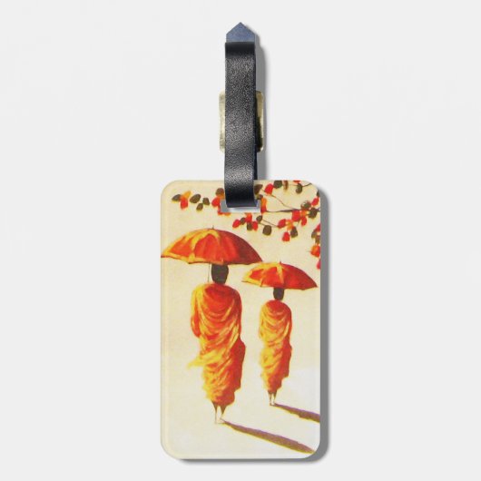 2ラオスの僧侶 ラゲッジタグ (裏面縦)