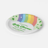 2ラッキーチャームレインボーツインズベビーシャワー ペーパープレート (アングル)