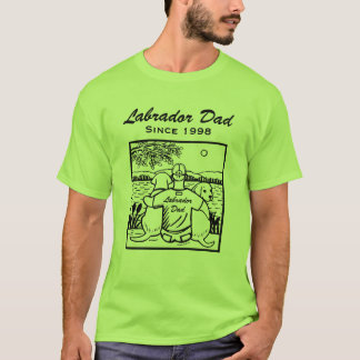 2ラブラドールおよびパパ Tシャツ